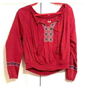 Long sleeve crop top